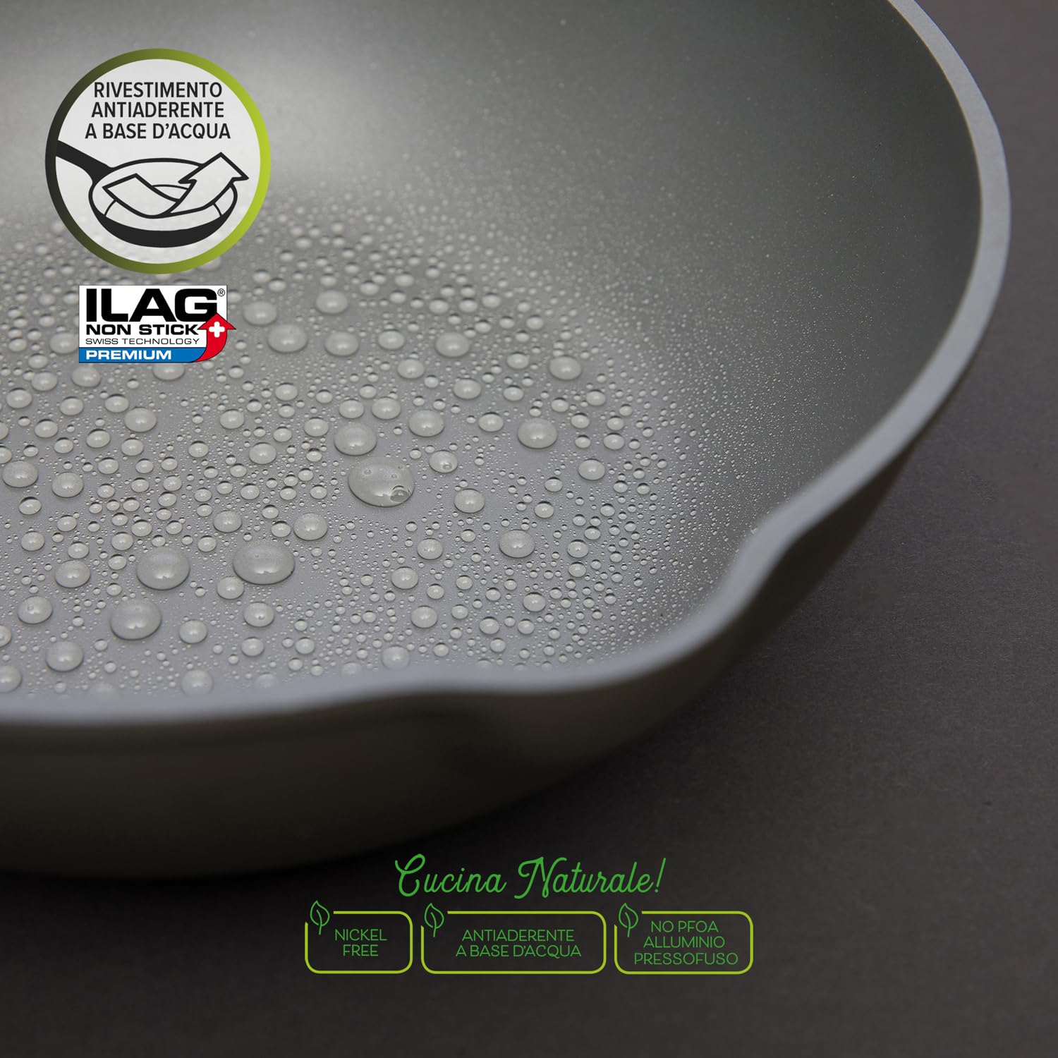KASANOVA Casseruola Antiaderente vari colori Pot Art con Coperchio Innovativo, casseruola induzione, Ottimale per Stufati e Cotture Lente (Nero, 18 Cm)