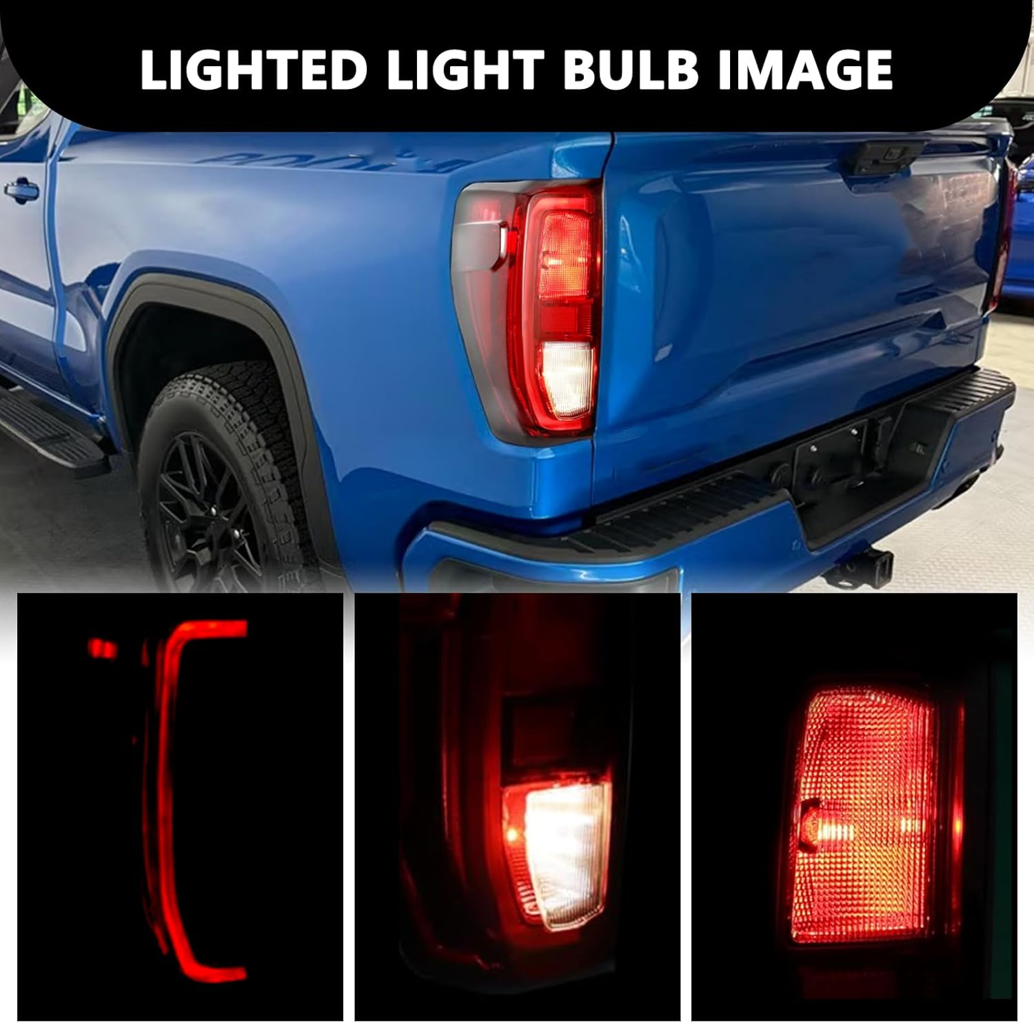 Aosky Halogen Type Tail Light Assembly for 2019-2024 GMC Sierra 1500 2500HD 3500HD Outer Rear Taillight OE Direct OEM Replacement Brake Tail Lamp LH Left Driver Side with Bulbs