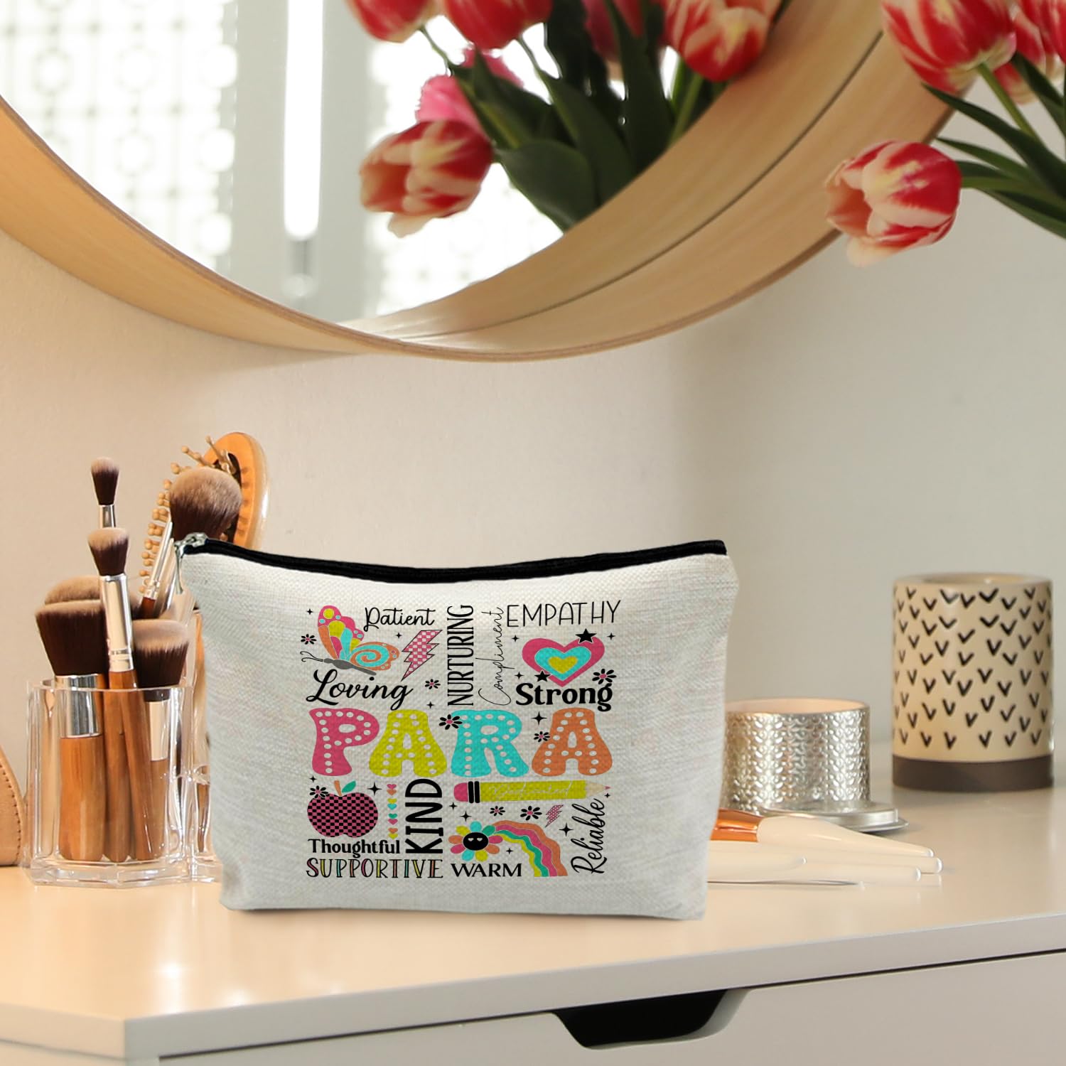 Paraprofessional Appreciation Gifts, Paraprofessional Makeup Bag, Paraprofessional Makeup Cosmetic Pouch