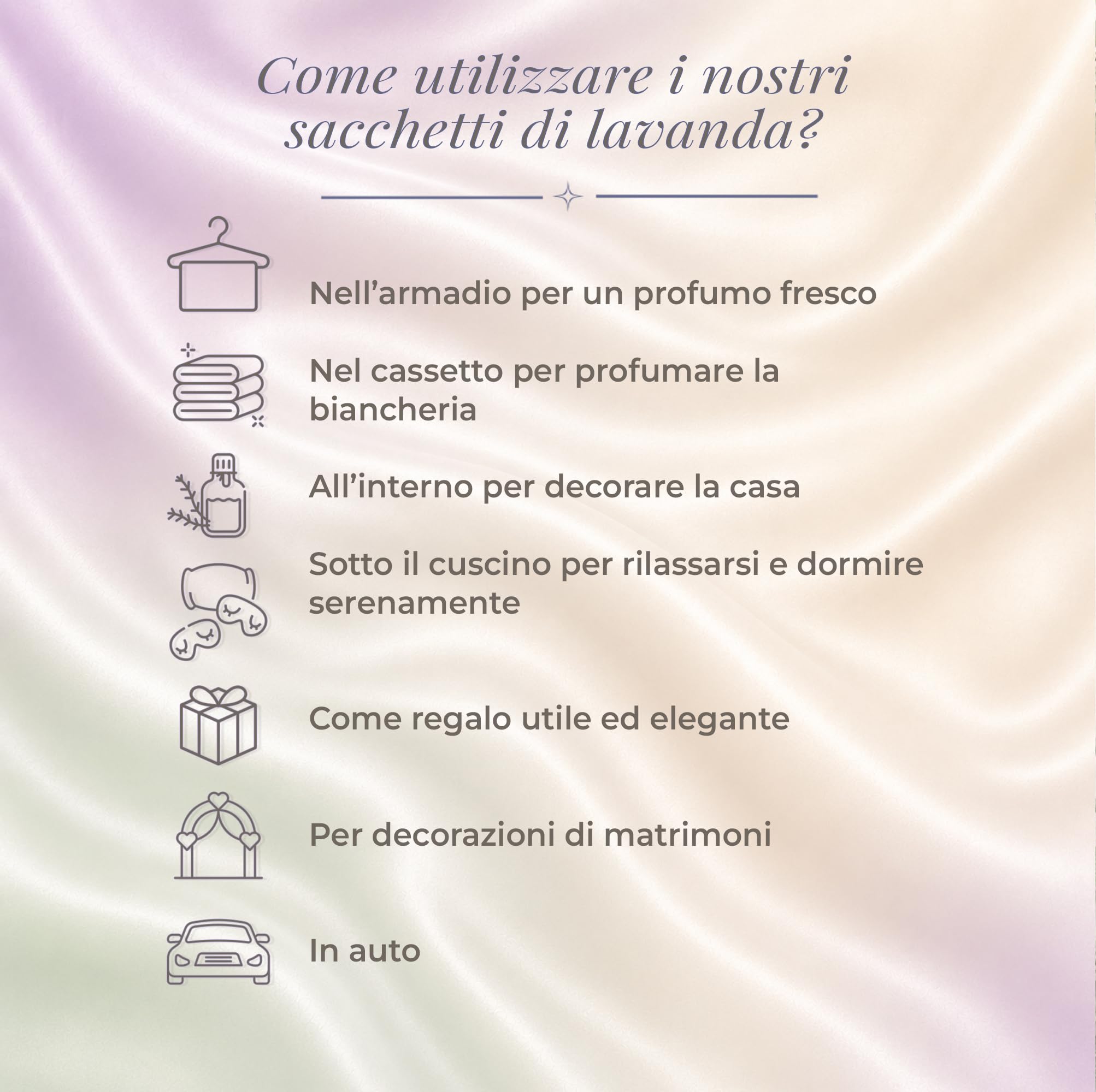 Sacchetti di Lavanda in Raso (16 Sacchetti) Lavanda Francese di Provenza | Ultimo Raccolto | 4 Colori Eleganti | Antitarme Naturale per Armadi e Cassetti | Confezione Regalo