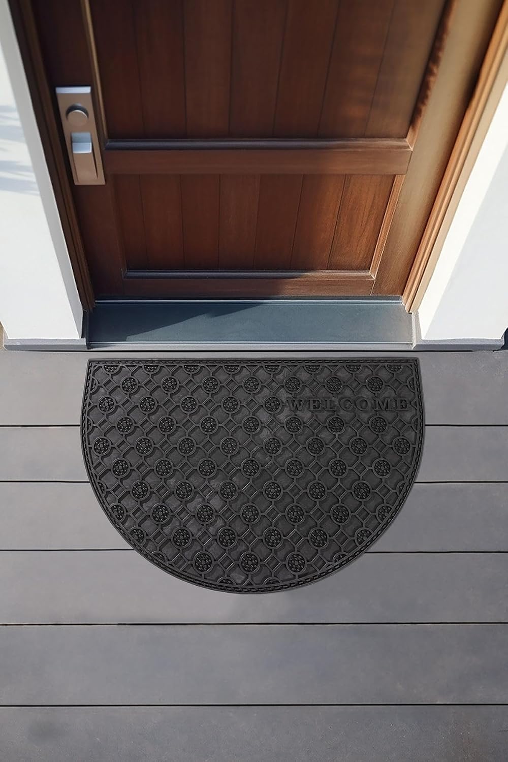 Step Yarım Ay Dış Kapı Paspası Siyah Pvc 45x70 462709, 45 x 70