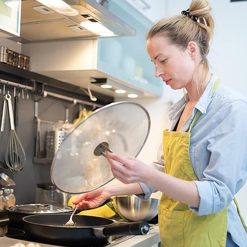 Miniatura 7 de Nicunom Paquete de 6 pantallas contra salpicaduras para sartén, 10 pulgadas, 11.5 pulgadas, 13 pulgadas, protector contra salpicaduras de grasa de