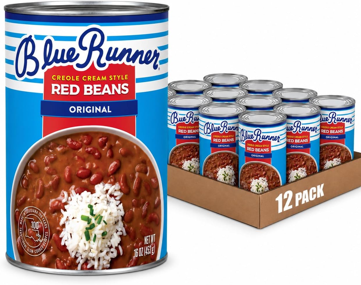 - Blue Runner Creole Cream Style Red Beans, 16-Ounce (Pack of 12)