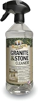 Parker & Bailey Granite & Stone - Countertop Cleaner Kitchen Island Cleaning Spray Marble Tile Slate Quartz Daily Granite Bathroom Counter -White, 32 Oz
