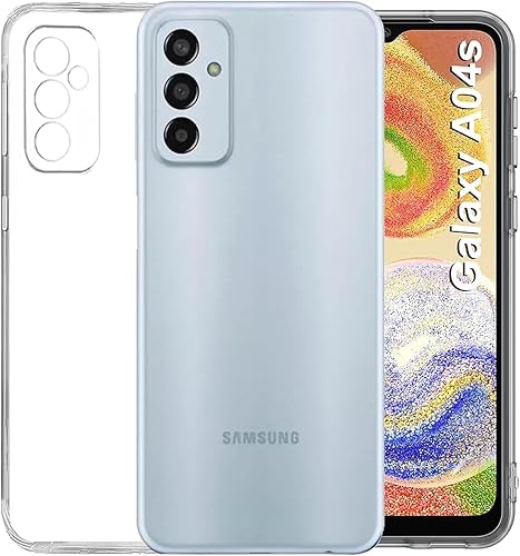 Nextway Crystal Clear Case Compatible with Samsung Galaxy A04s – Slim Transparent Soft TPU Cover, Shockproof, Anti-Yellowing, Scratch Resistant, Lightweight Protective Phone Case