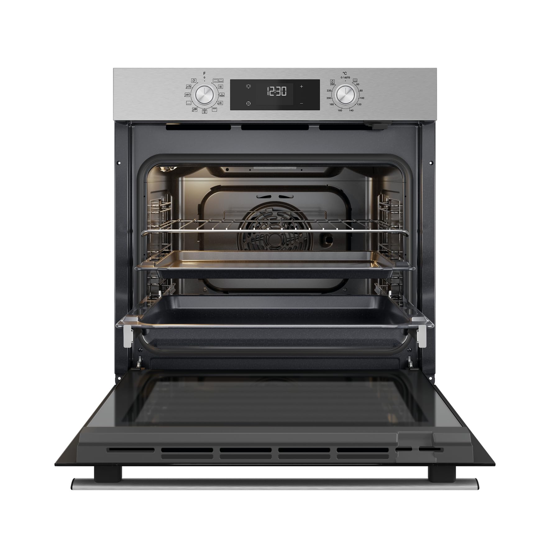 Bauknecht BBA285HU1I Einbau-Backofen 60 cm 71 l Heißluftbackofen PowerHeißluft Maxi Cooking Pizzafunktion Schwarz