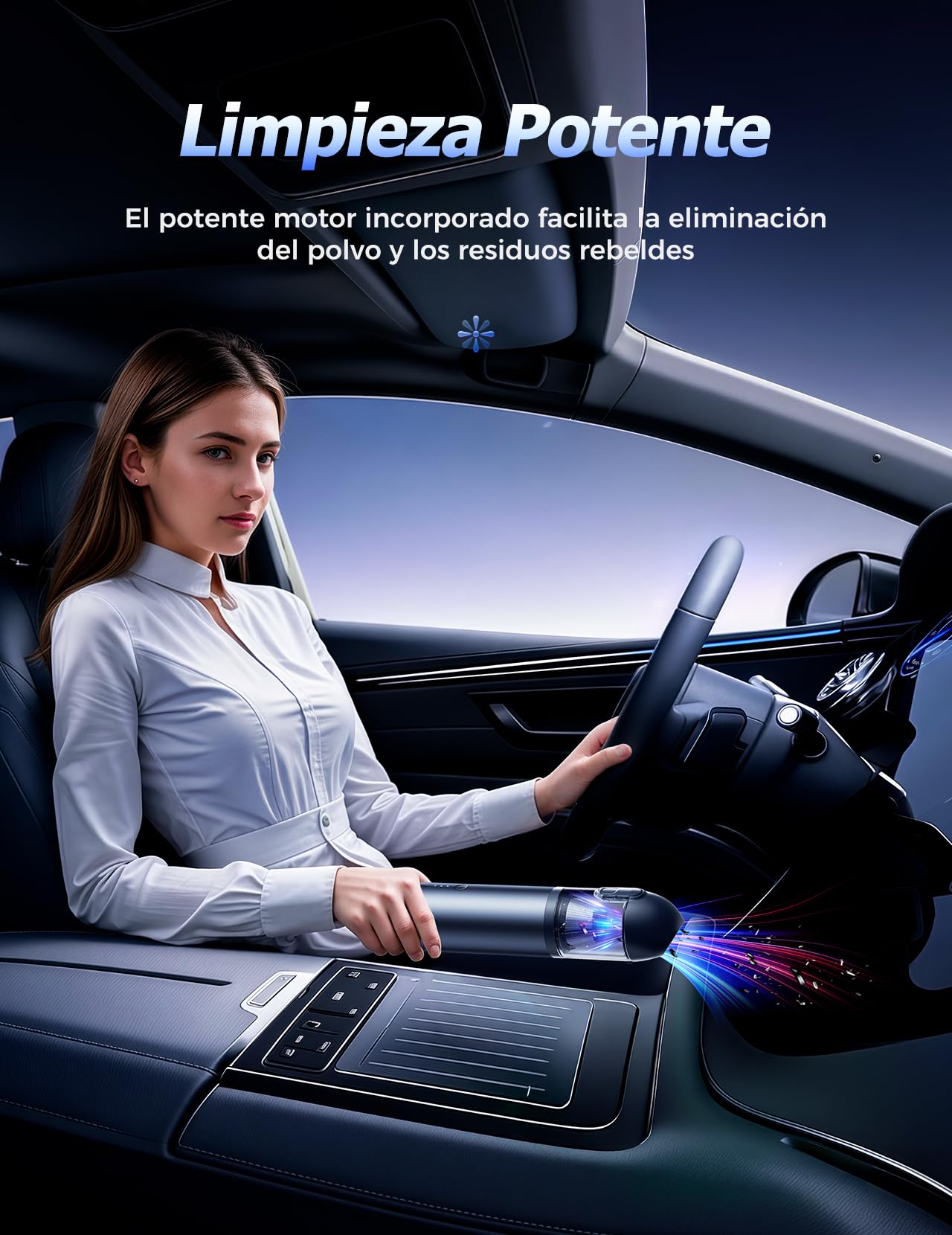 Aspirapolvere Auto, Aspirabriciole Senza fili 16000 PA, Aspirapolvere per Auto Regolazione a 2 Velocità, 9 In 1 Aspirabriciole con Motore Brushless per Divani, Auto, Cucina, Computer, Tavolo