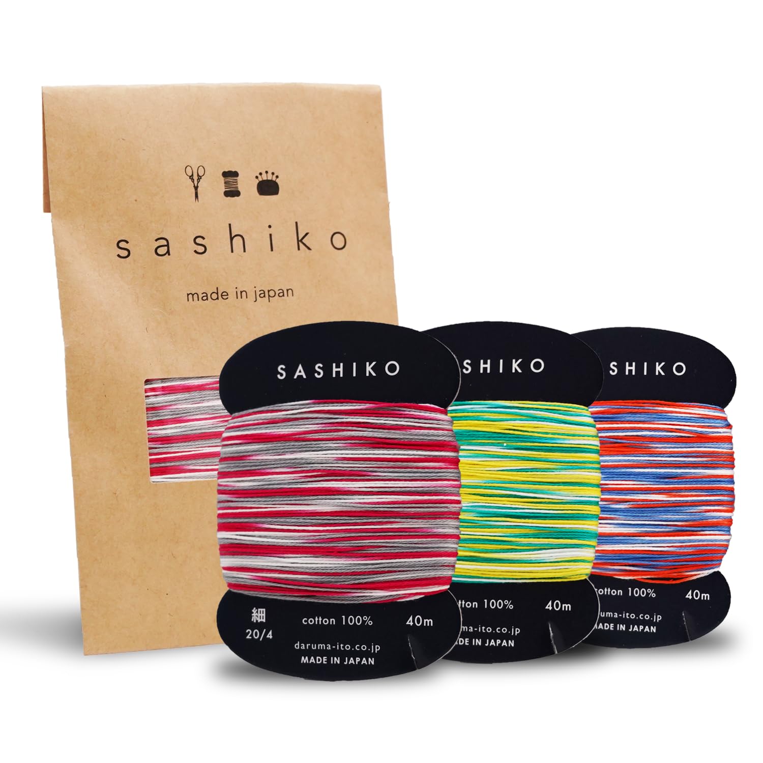 Daruma Sashiko Thread Rolls - Beginner Kits -24