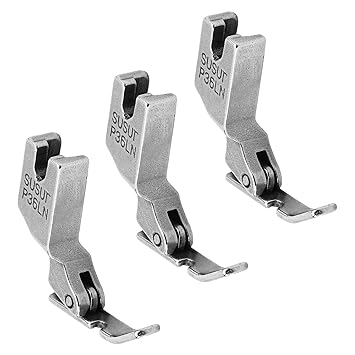 Othmro P36LN Industrial Sewing Machine Cording Zipper Foot Steel Good for Replacement Accessories Silver Color 3Pcs