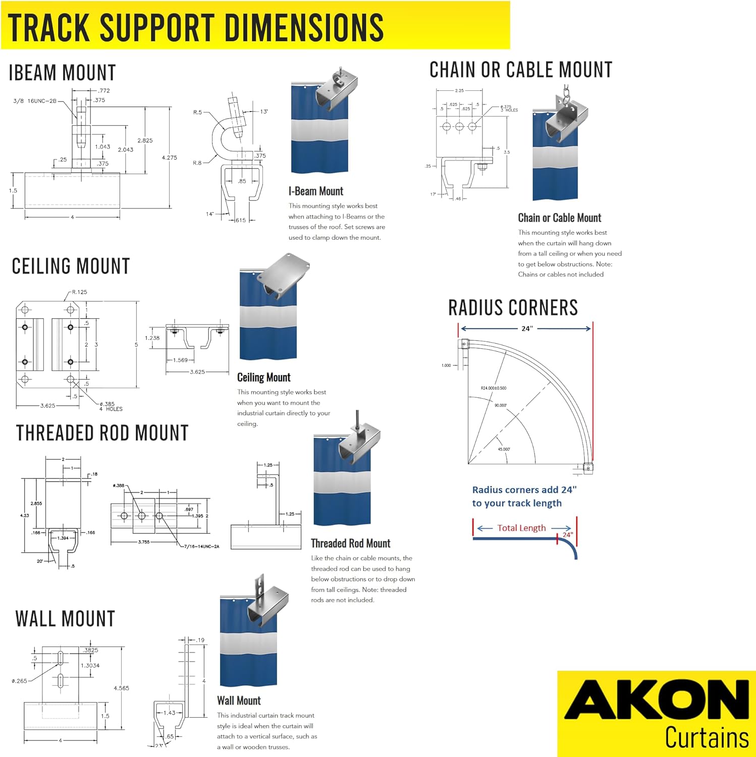 Industrial Curtain Track | Steel Curtain Tracks | Hang your industrial curtains easily