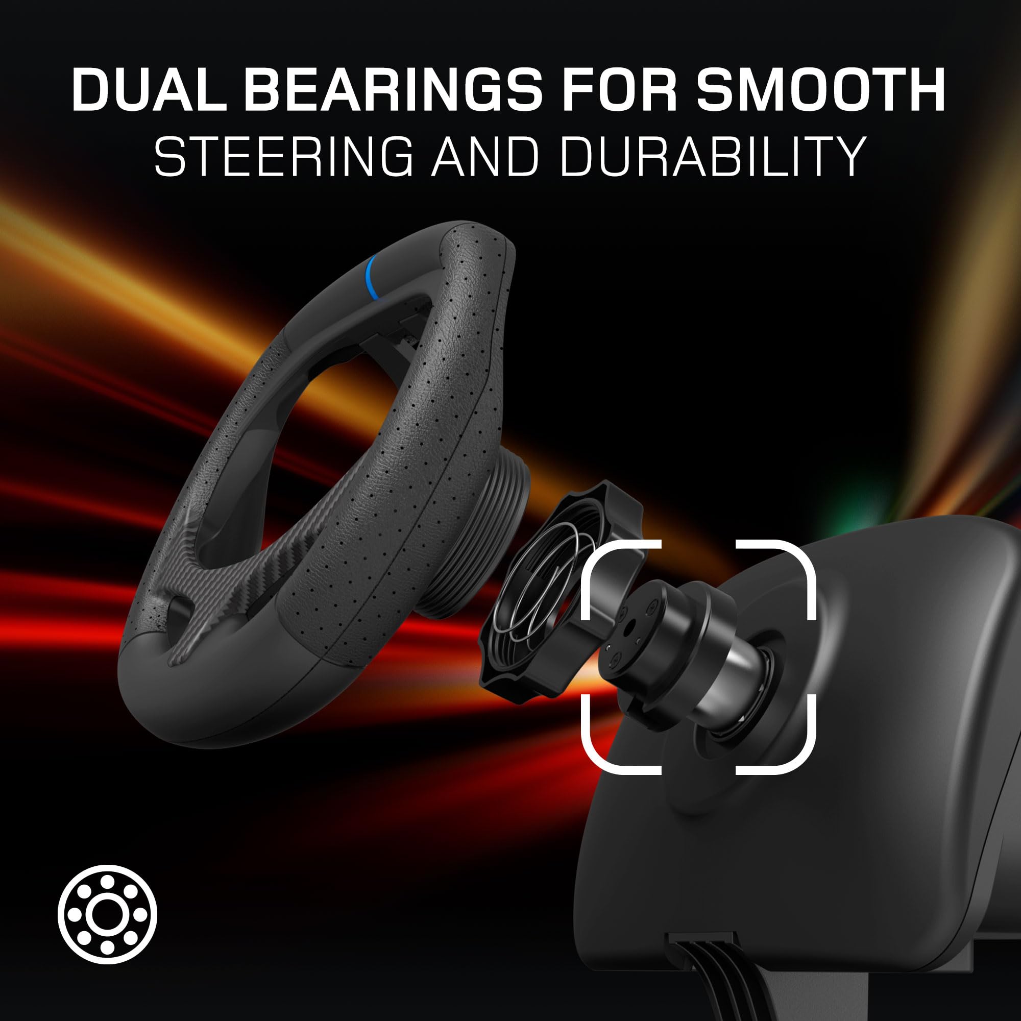 Gioteck FR5 Racing Wheel Dock zur Steuerung von DualSense und DualEdge PS5, PC, kompatibel mit Steam Deck – Automatische Zentrale – Nur für Spiele mit Bewegungssensor – Kompatibel mit GT7
