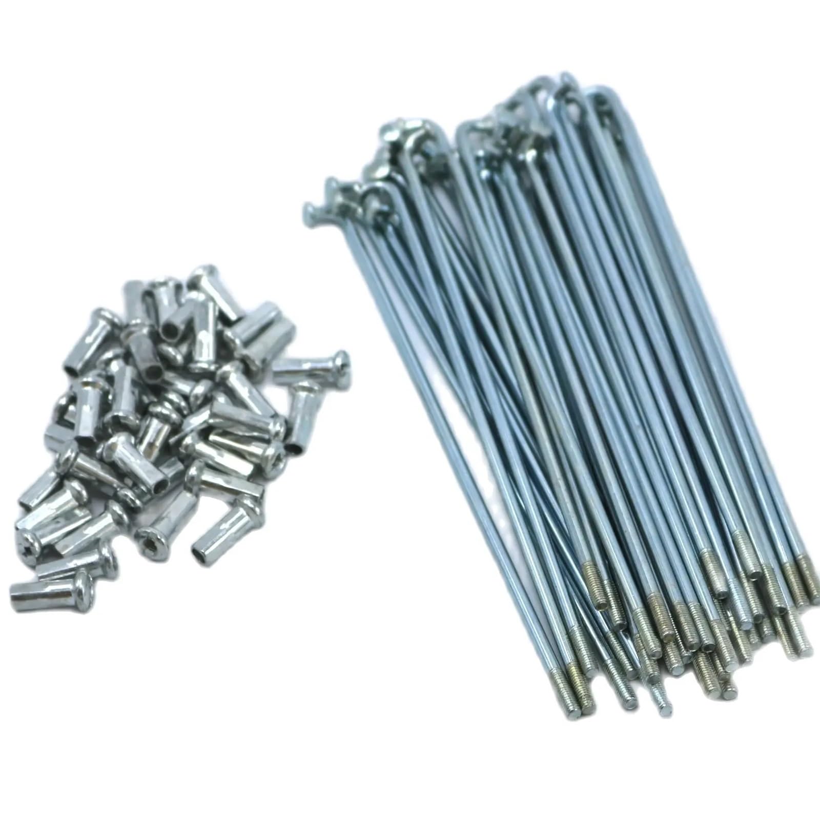 Raggi per Ruote da Bicicletta, Raggi for Bicicletta elettrica 12G 2.5mm 56-240mm Acciaio Inossidabile Nero con capezzoli 37 Pezzi