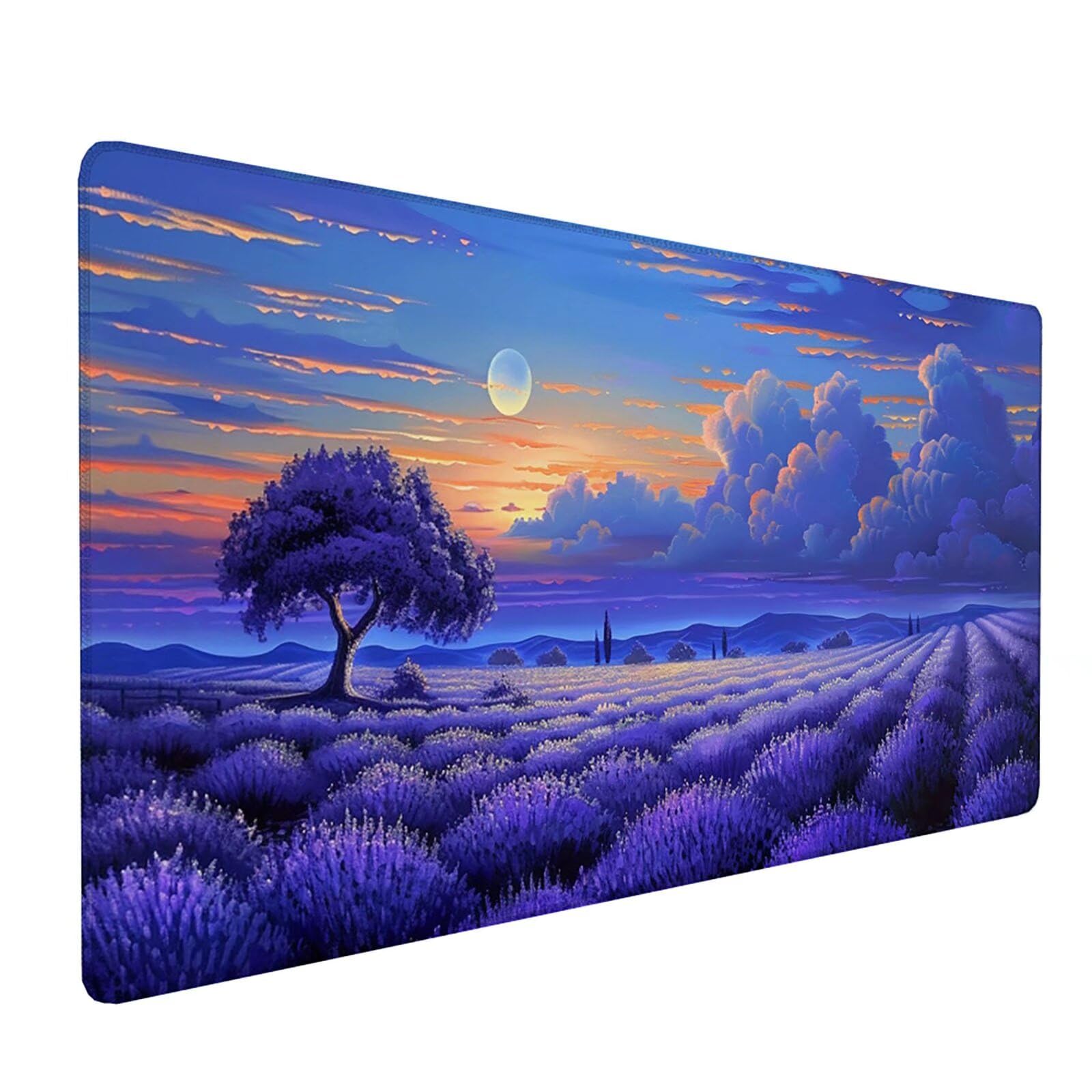 Tappetino Mouse Porpora, Luna Gaming Tappetino Mouse XXL 1200x600x3mm, Tappetino Scrivania Impermeabile e Antiscivolo, Migliora Precisione e Velocità Mouse Pad, per Accessori Gaming, Regalo J-1-Y