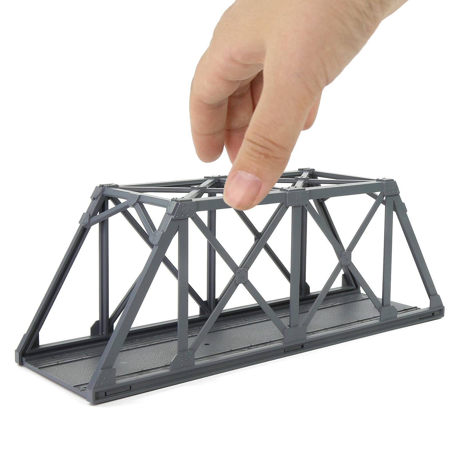 Evemodel 1 piste H0 1:87 modèle pont à colombages kit pour modélisme ferroviaire (gris foncé)