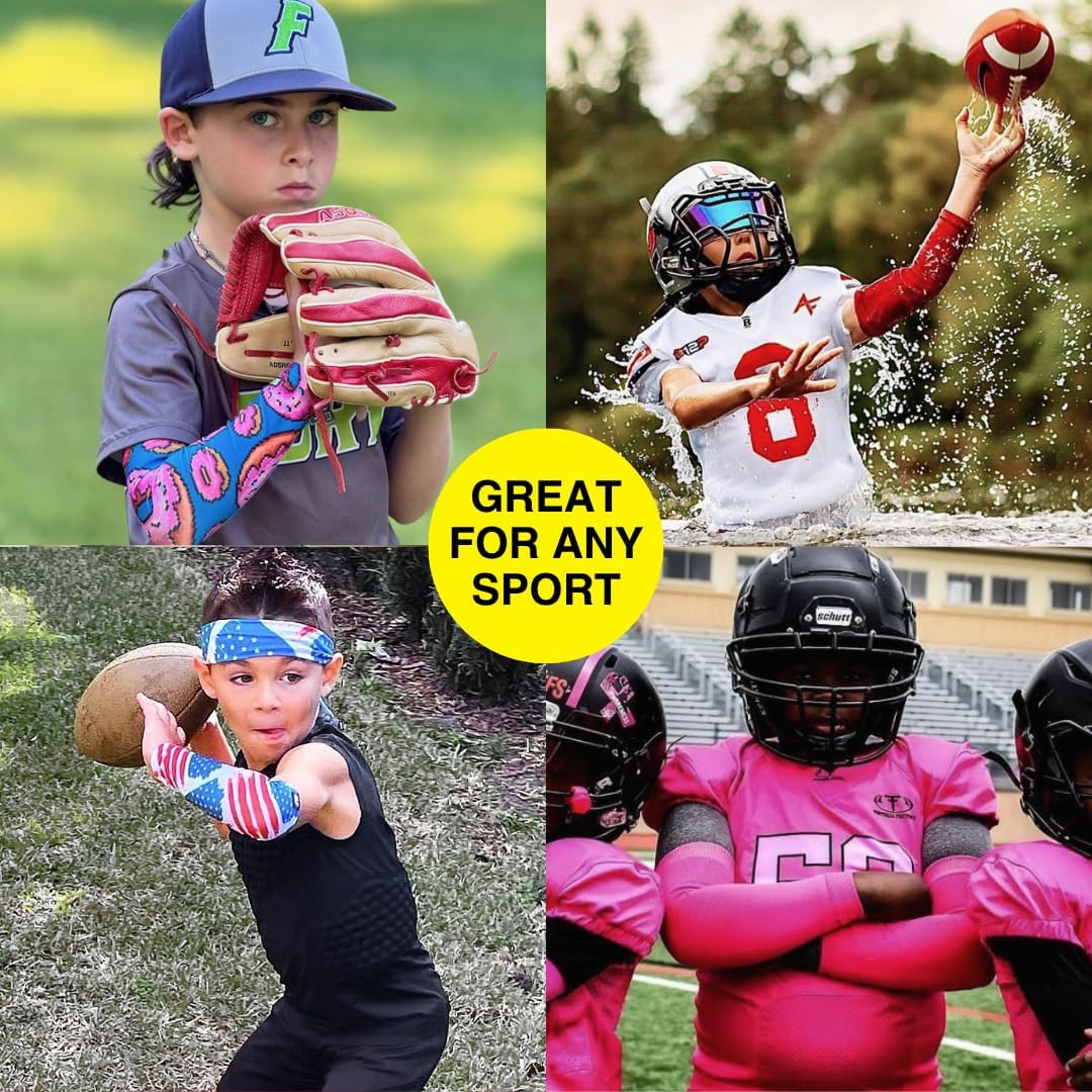 SLEEFS Arm Sleeves for Kids - Athletic Sports Sleeve for Youth Boys and Girls - UV Protection
