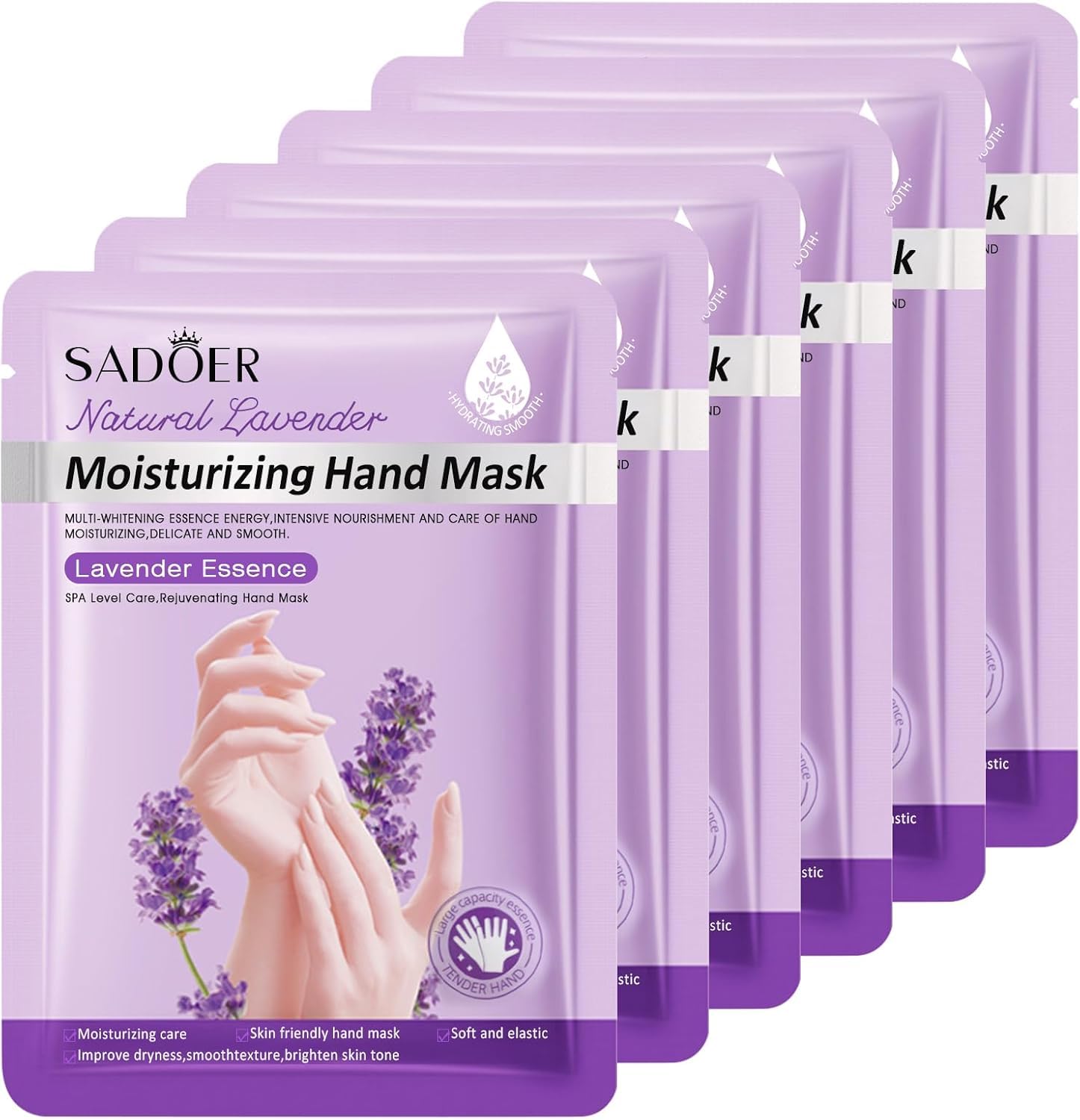 Hand Treatment Gift for Women Moisturising Gloves Hand Care Gloves Refreshing Hand Care Enjoy Baby Soft Smooth Lavender (Standard, 1, count)-image-18