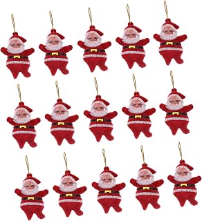 STAHAD 30 Peças Enfeites De Natal Enfeites De Noel Enfeites De Natal Brinquedos De Pelúcia De Pelúcia Noel Em Miniatura Boneca Vermelha Reunindo Ancião