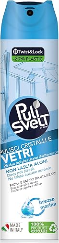 PULISVELT | Nettoyant spray nettoyant pour vitres et cristaux, zéro halos, parfu