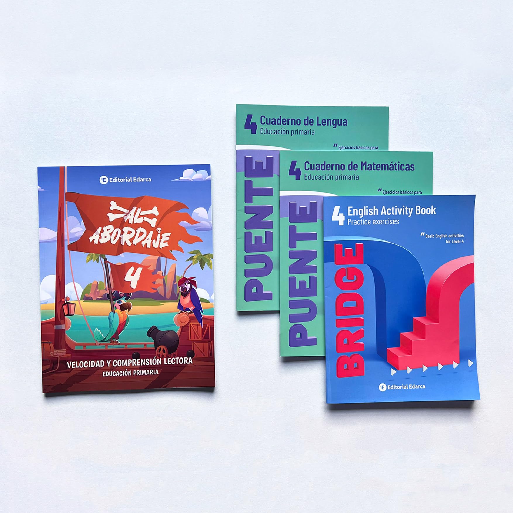 Nadal Edarca - Pack refuerzo 4º Primaria | 4 cuadernos de repaso: Lengua, Matemáticas, Inglés, Comprensión lectora | Verano y vacaciones | 9-10 años