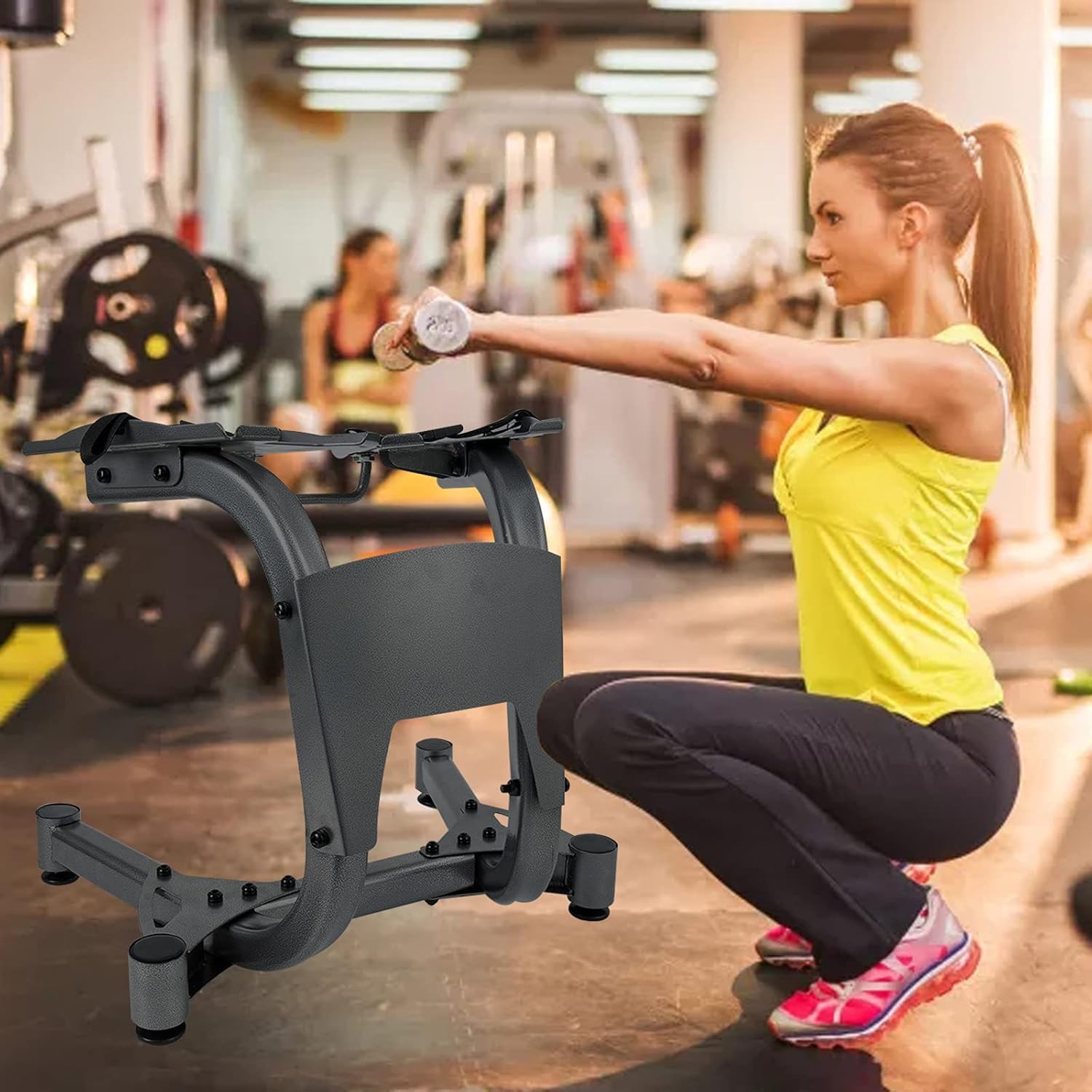 Dumbbell Rack with Wheels 330LBS, Black Movable Metal Adjustable Dumbbell Rack Stand for Home Workout Gym Training, Dumbbell Weight Rack with Wheels Dumbbell Weights for Home Gym : Sports & Outdoors