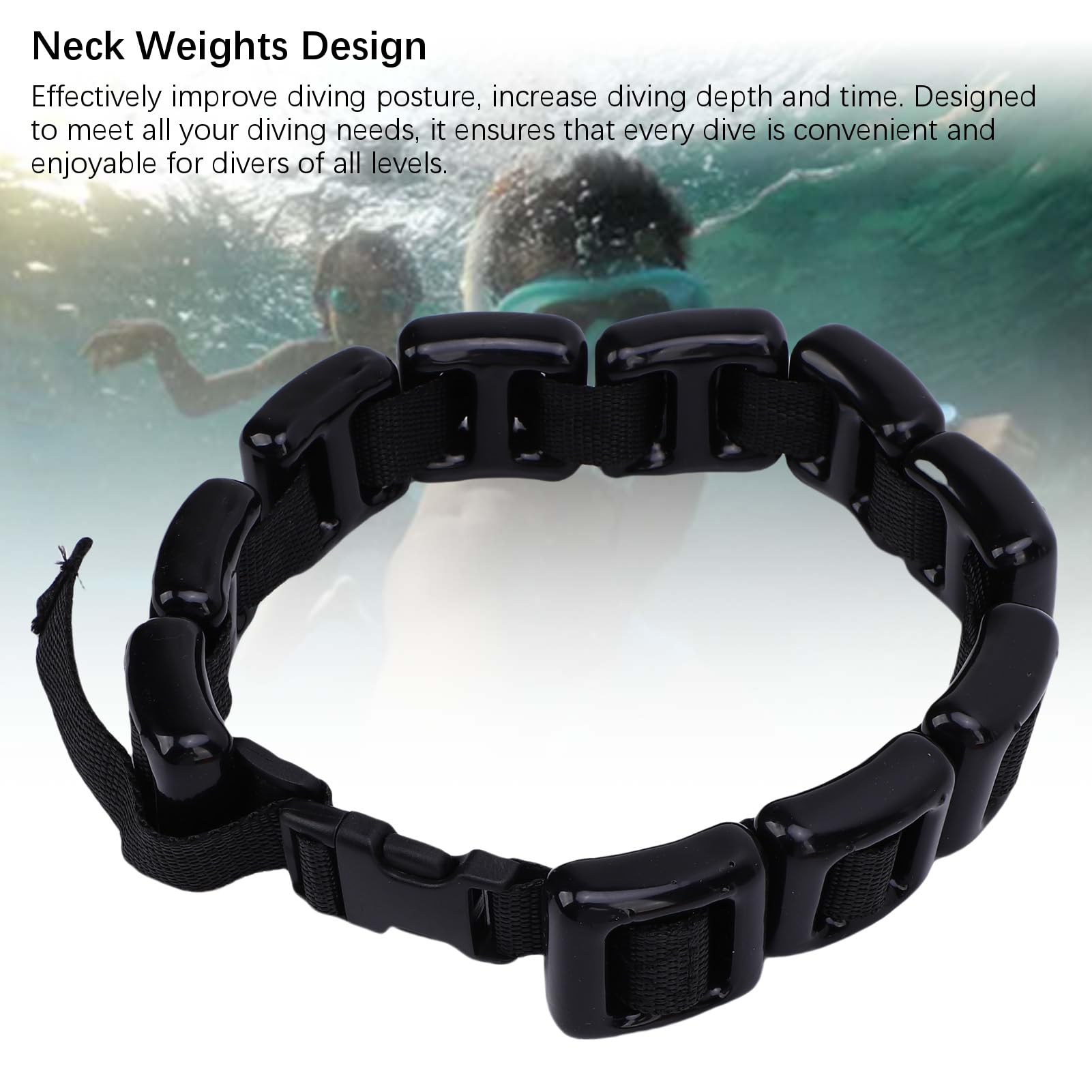 Pongnas Ceinture de Poids de Plongée avec Blocs de Fer de 10 × 150 G pour l'apnée et la Plongée – Ceinture de Garniture avec Boucle en Acier Inoxydable – Système de Poids de Compact et adapté aux