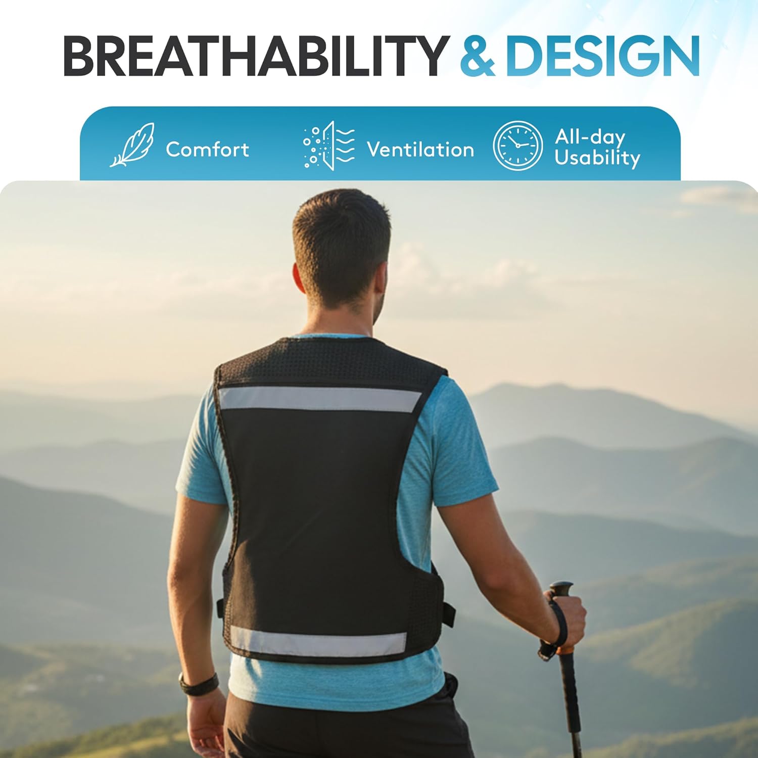 WildBeast Women’s Running Vest with Adjustable Straps, Breathable Lightweight Reflective Design – Comfortable Hydration Vest for Outdoor Running, Walk, Hiking, Cycling, Marathon Training & Gym Workout - Image 5