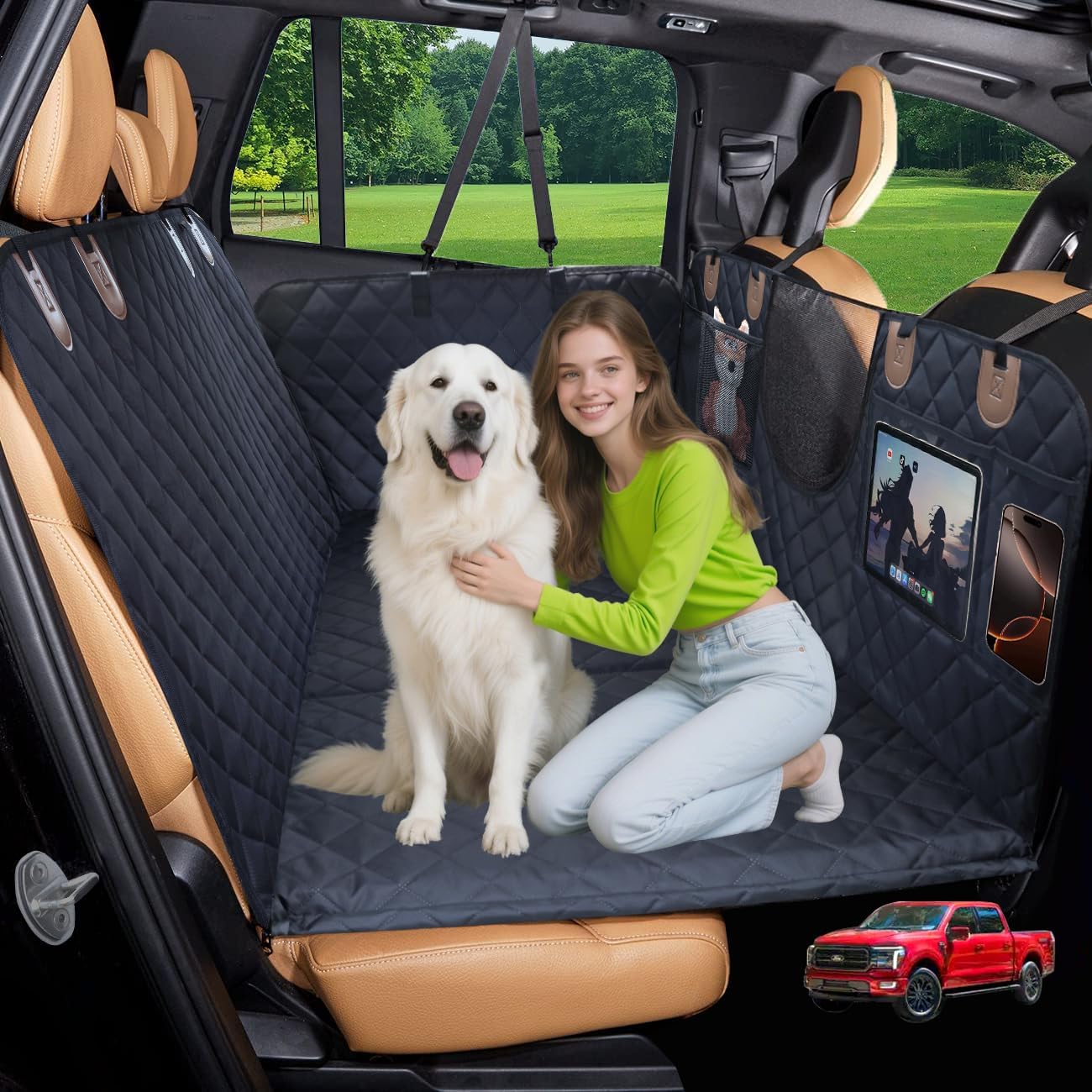 Paw Jamboree XXL Truck Dog Car Seat Cover Hard Bottom