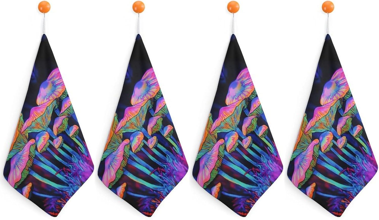 Mushroom Magic Towel Hand Towels Decorative Towel for Bathroom Kitchen Shower Gym 4PCS