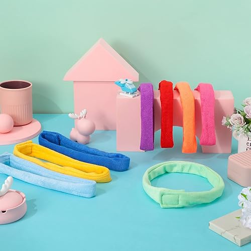 Miniatura 4 de Hicarer 8 collares masticables para niños sensoriales, suave y absorbente, de tela de rizo, collar masticable para dentición, alternativa absorbente