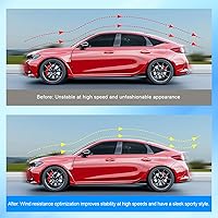 Vista 3 de Alerón compatible con Honda Civic Hatchback 2022-2026, alerón de maletero con labio ABS, alerón de ala de repuesto para accesorios Honda Civic 2022
