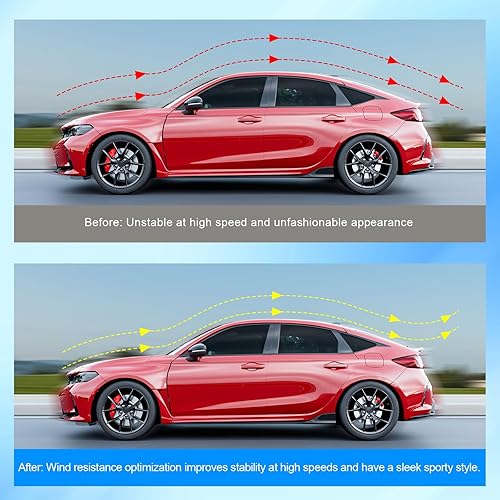 Miniatura 3 de Alerón compatible con Honda Civic Hatchback 2022-2026, alerón de maletero de ABS, repuesto para Honda Civic 2022 2023 2024 2025 2026 Accesorios