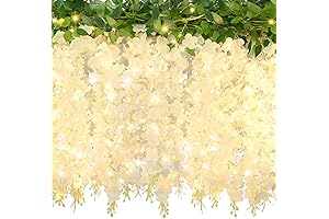 Artificial Wisteria Hanging Flowers with Lights for Stunning Décor