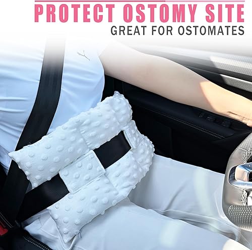 Miniatura 3 de Almohada para cinturón de seguridad de ostomía, protector de conducción de ostomía, protector de ileostomía de urostomía, no aprieta, suministros