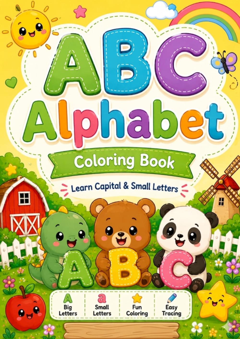 ABC Alphabet Coloring Book : Learn Capital & Small Letters