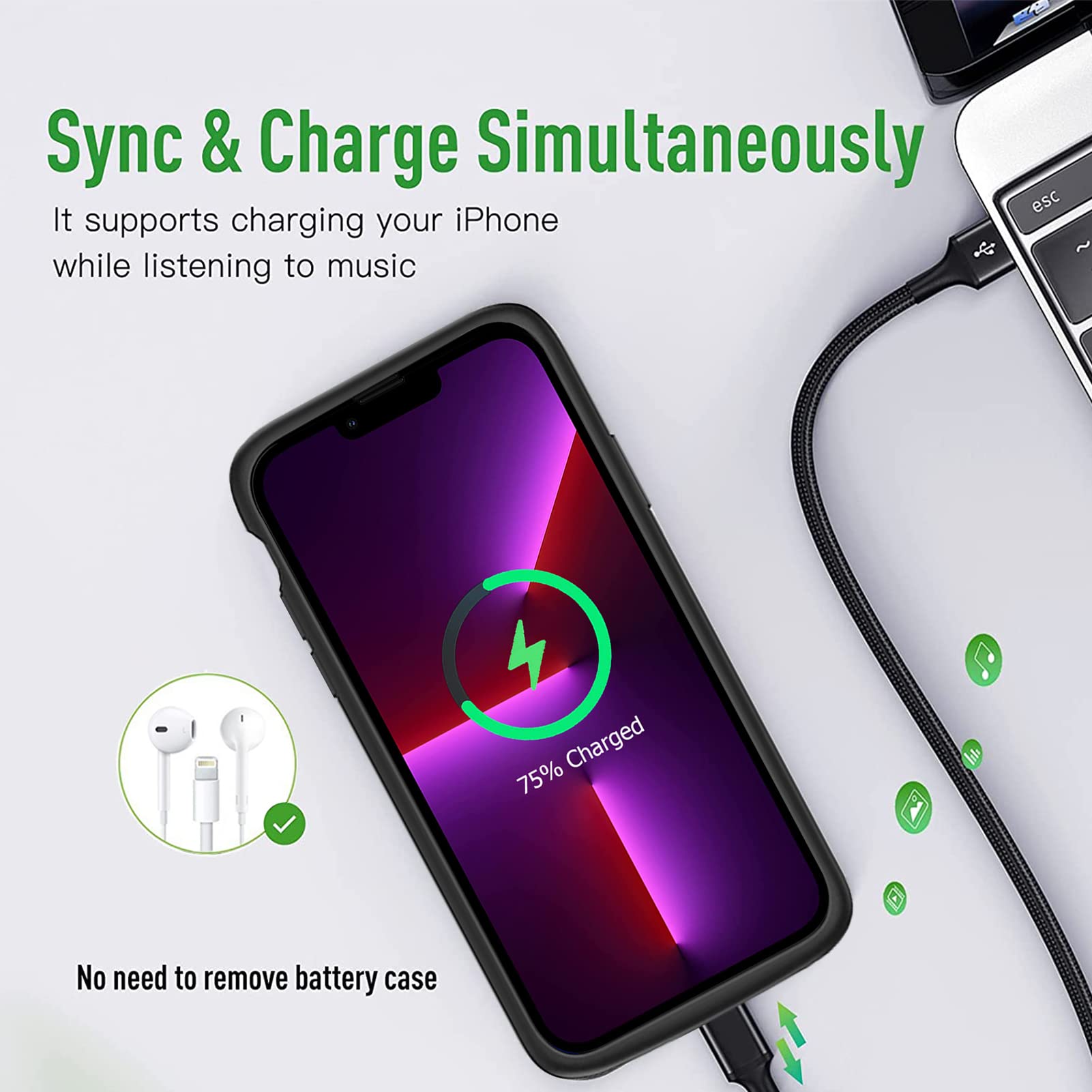 Amazon.com: Battery Case for iPhone 13 Pro, 10000mAh Enhanced