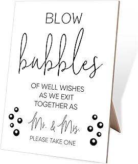 Bubble Send Off Sign, Bridal Shower Signs, 8X11 Minimalist Style Wooden Sign, Wedding Exit Items, Engagement Party Decor, Wedding Signs For Ceremony And Reception, Bachelor Party,Y17