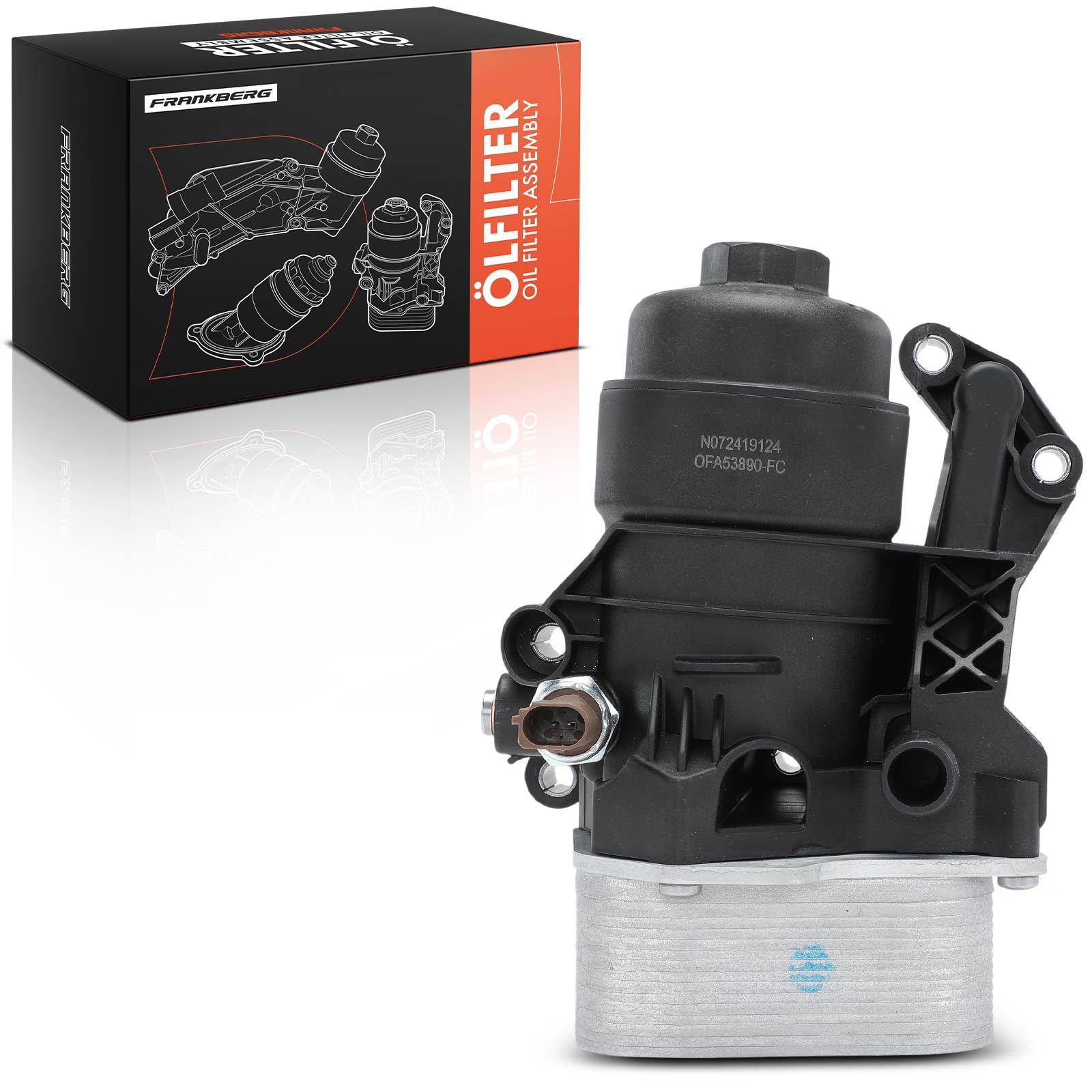 Frankberg Enfriador de aceite aceite de motor carcasa del filtro de | 03N115389P; Compatible con: C.r.a.f.t.e.r Box SX SY, T.r.a.n.s.p.o.r.t.e.r/C.a.r.a.v.e.l.l.e VI Autobús SGB SGJ SHB SHJ