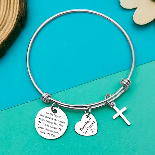 Miniatura 2 de Pulsera de bautismo, regalos de bautismo para mujeres, regalo cristiano, inspirador, ajustable, regalo religioso para amigos, familia, joyería