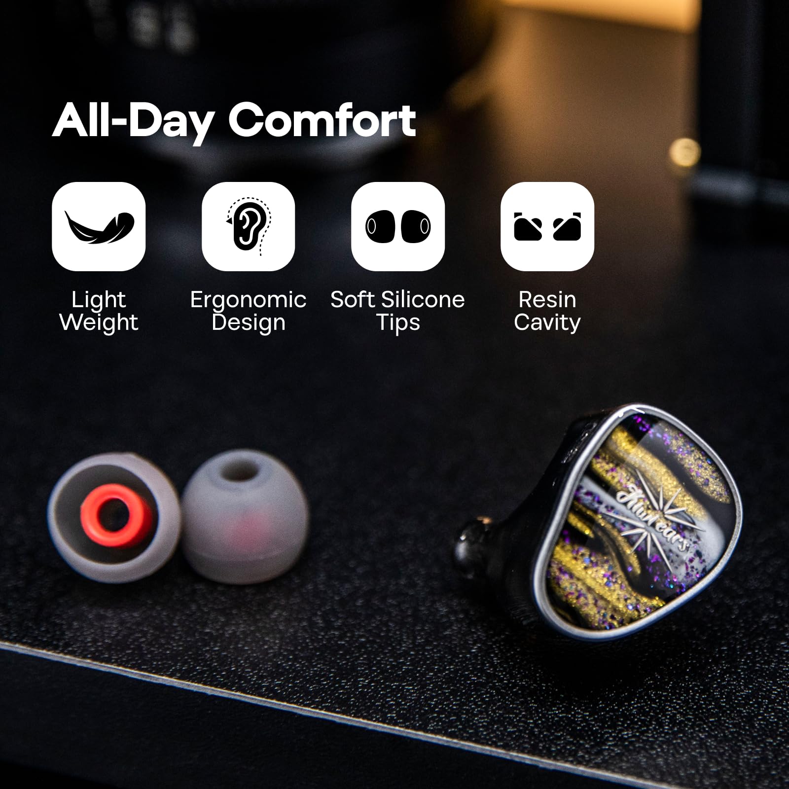 Linsoul Kiwi Ears Étude in Ear Monitor, 3BA+1DD+1BN Hybrid Driver
