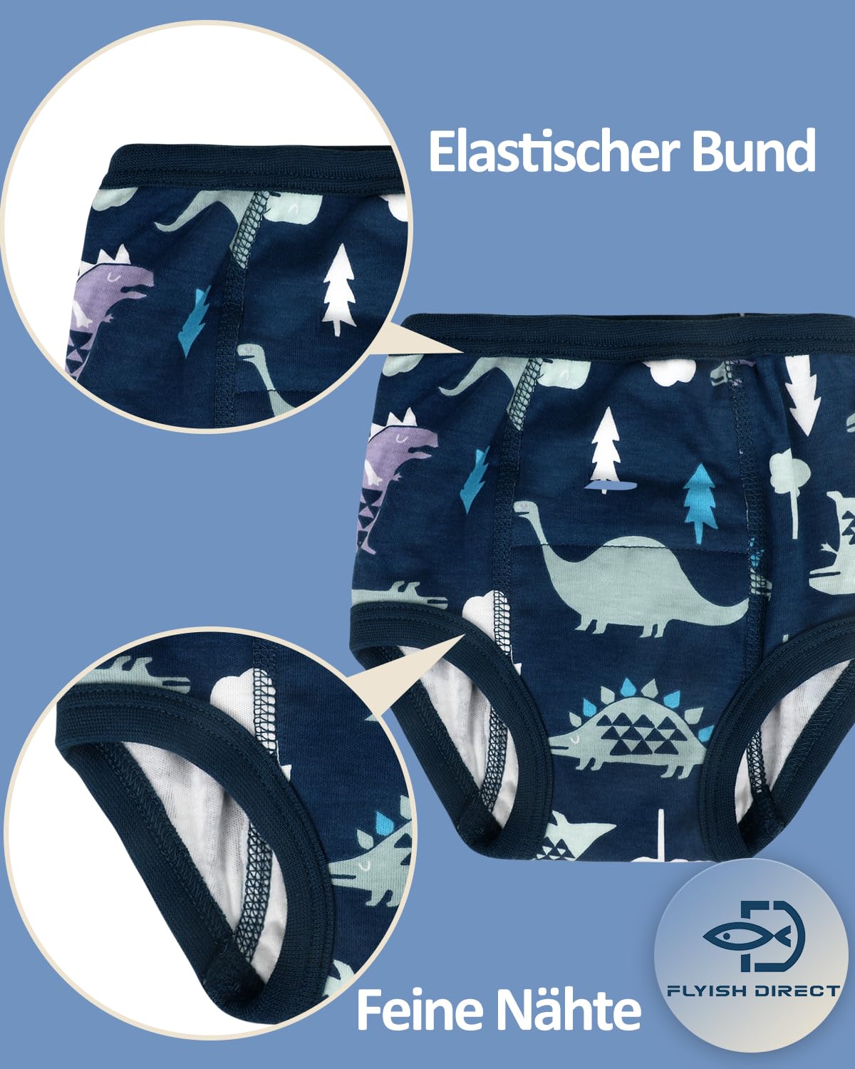 FLYISH DIRECT Töpfchen Trainingshose, Kinder Töpfchentraining Unterwäsche für Jungen und Mädchen, Kinder Töpfchen-Trainingshosen, 3T - 5