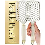 Lily England Paddle Hair Brush for Fine Hair Women - Professional Hairbrush with Vents - Lightweight Thin Detangler with Gel Handle for Comfort-Styling - Beige