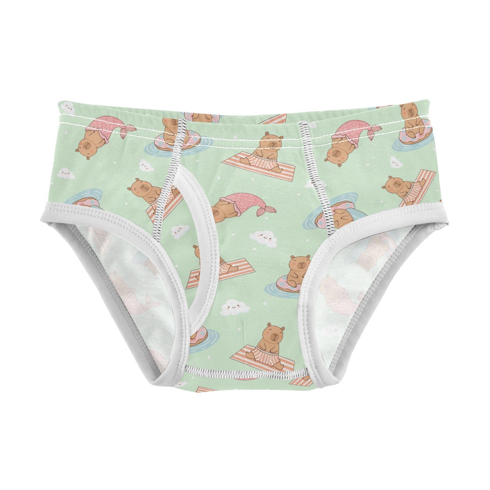 Boys Exclusive Briefs Toddler Underwear 95 Combed Cotton Boxerbriefs 2T Summer Capybara Cloud Doughnut