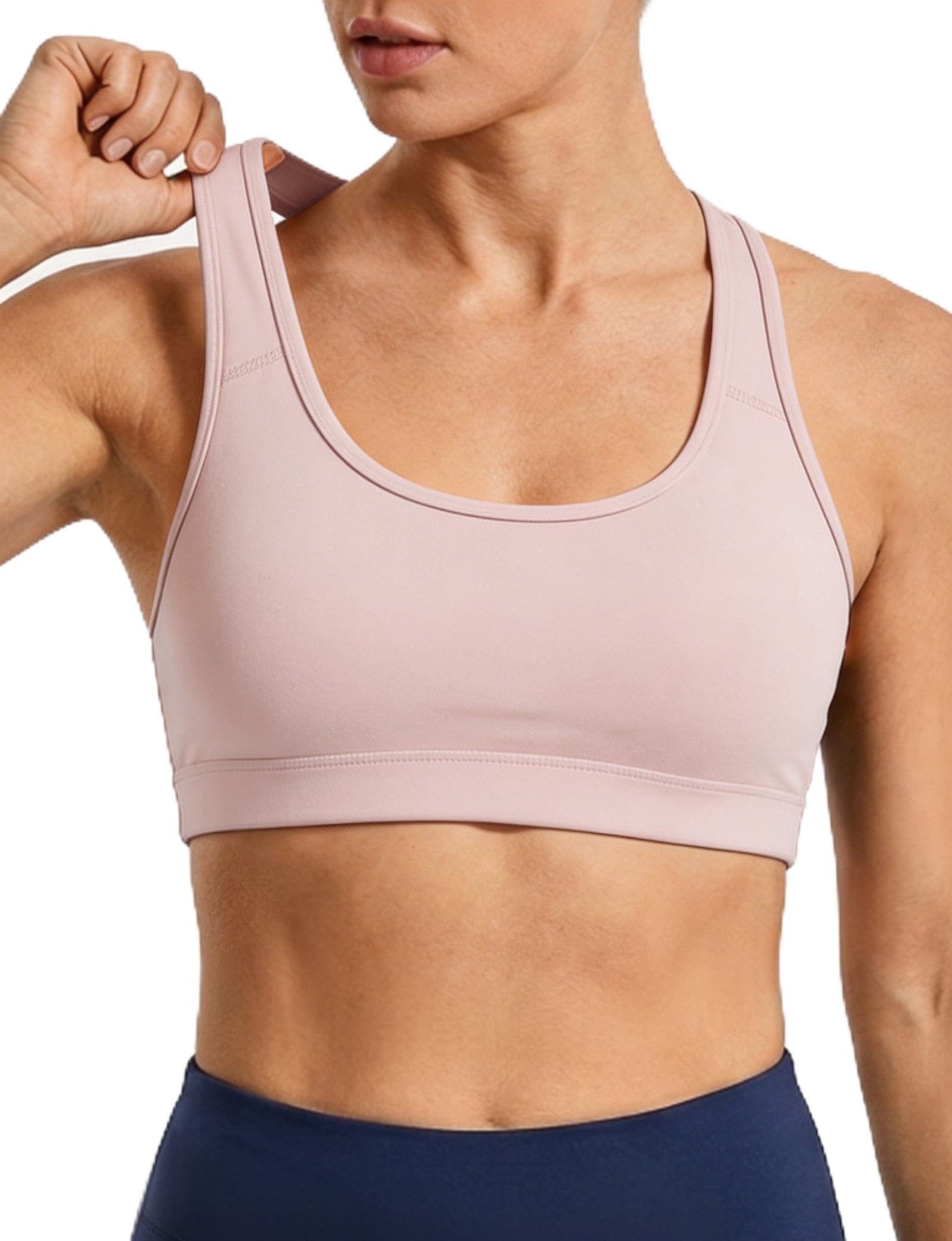 Buauty Sports Bras for Women, Medium Impact Support Sports Bra Push Up Workout Built in Bra Running Yoga