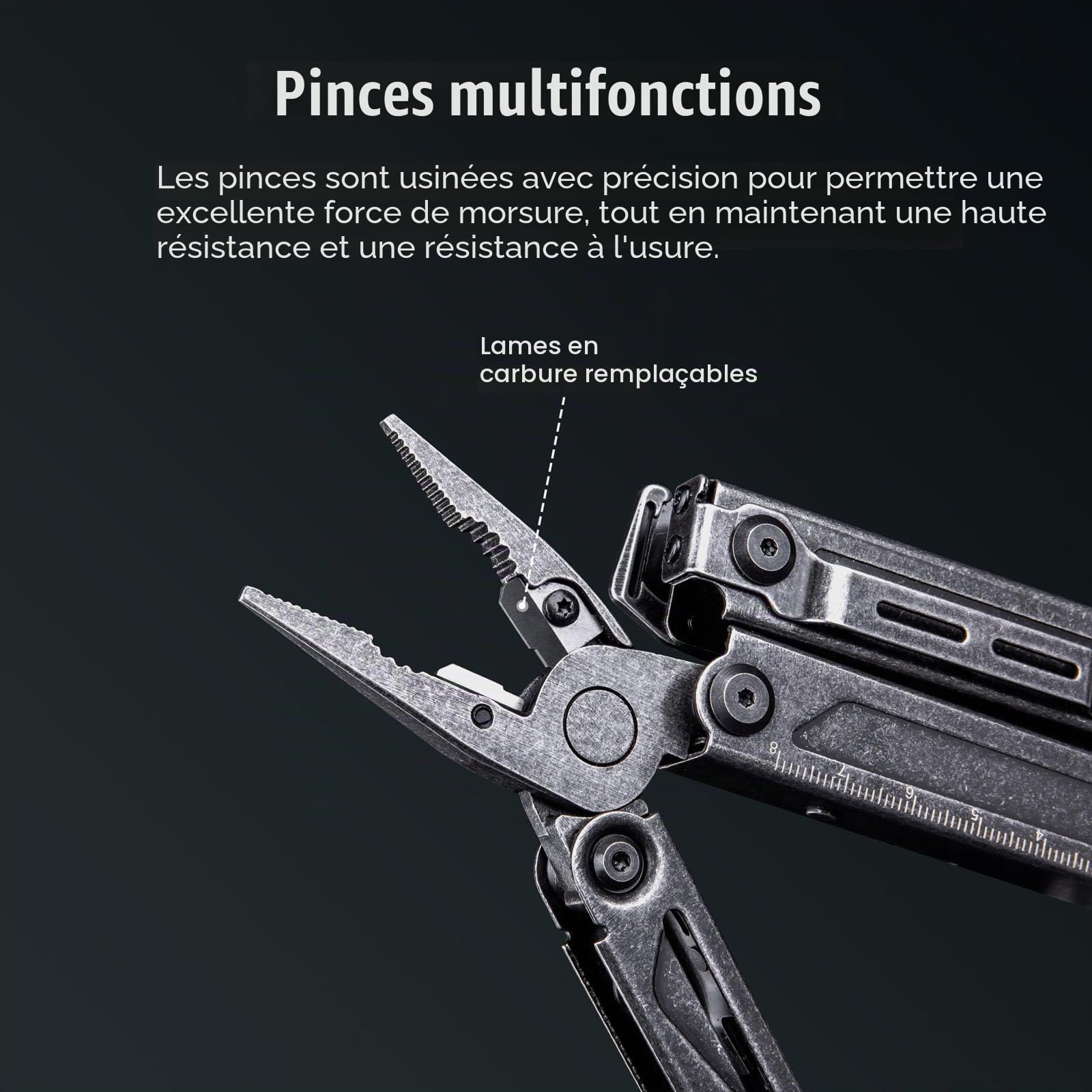 NEXTORCH Pioneer MT20 Outil multifonction avec fonctions 14 en 1, pince de poche 60 mm avec coupe-corde, ouvre-boîte, tournevis pour le camping en plein air, couteau multifonction EDC, équipement de