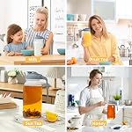 2 Pack Glass Mason Jar Pitcher - 64 oz/2 Quart Wide Mouth Jug with Lid and Pour Spout, Airtight Seal, Leak Proof Iced Tea Pitcher for Sun Tea, Juice, Breast Milk, Cold Beverages, Coffe