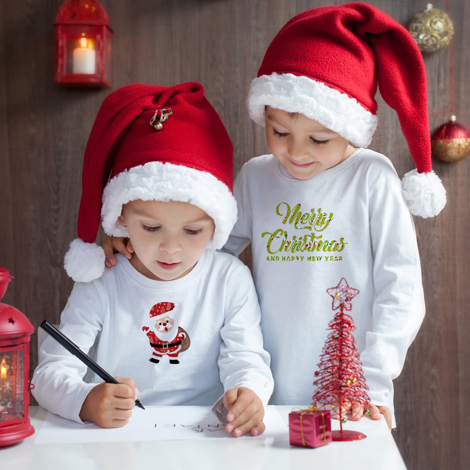 15 Sheets Christmas Heat Transfer Vinyl - Red & Green Patterns, 12x10 Inch, For DIY Shirts & Crafts