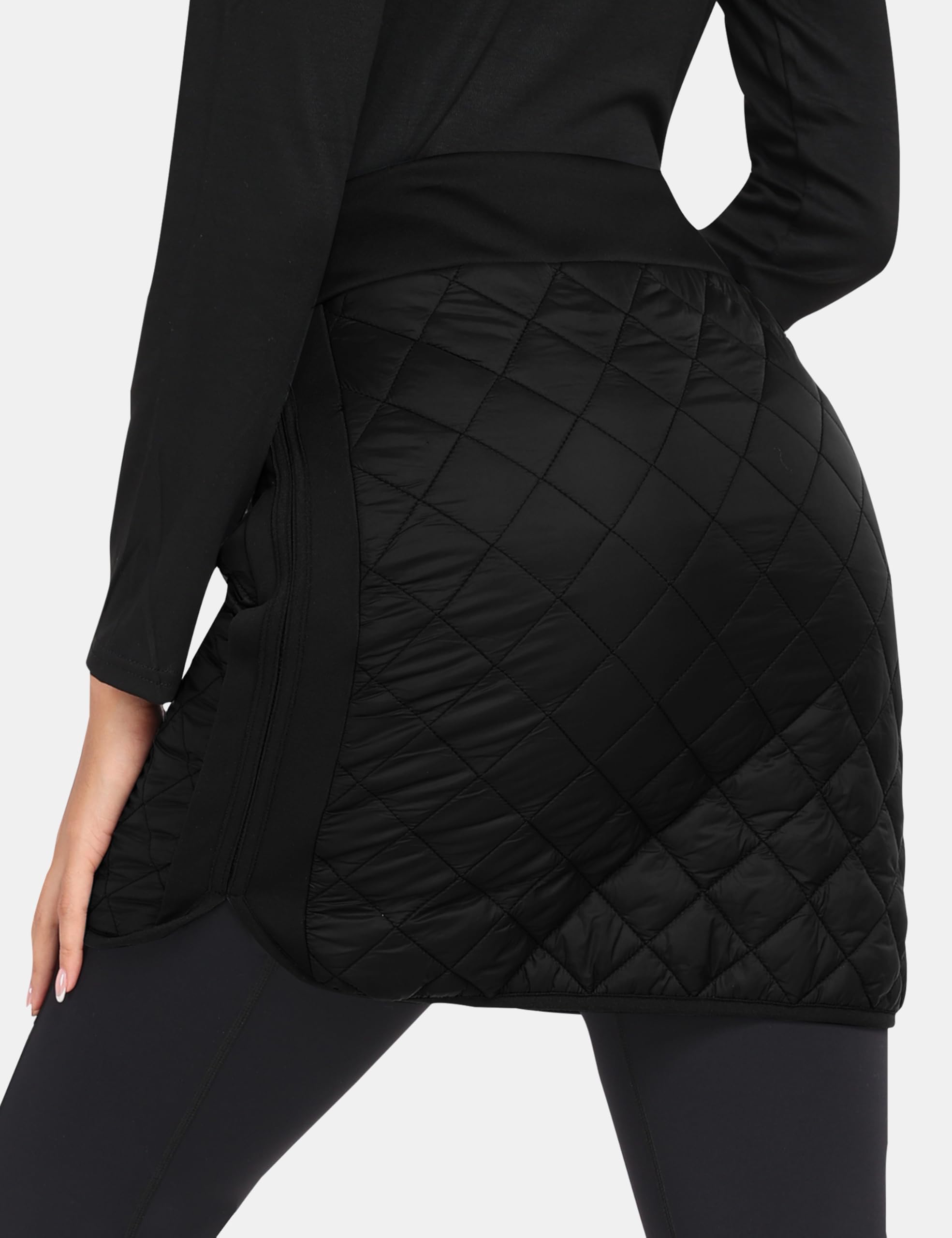 MoFiz Jupe Short Femme Hiver Jupe Matelassée Thermique Légère Jupe Randonnée Outdoor