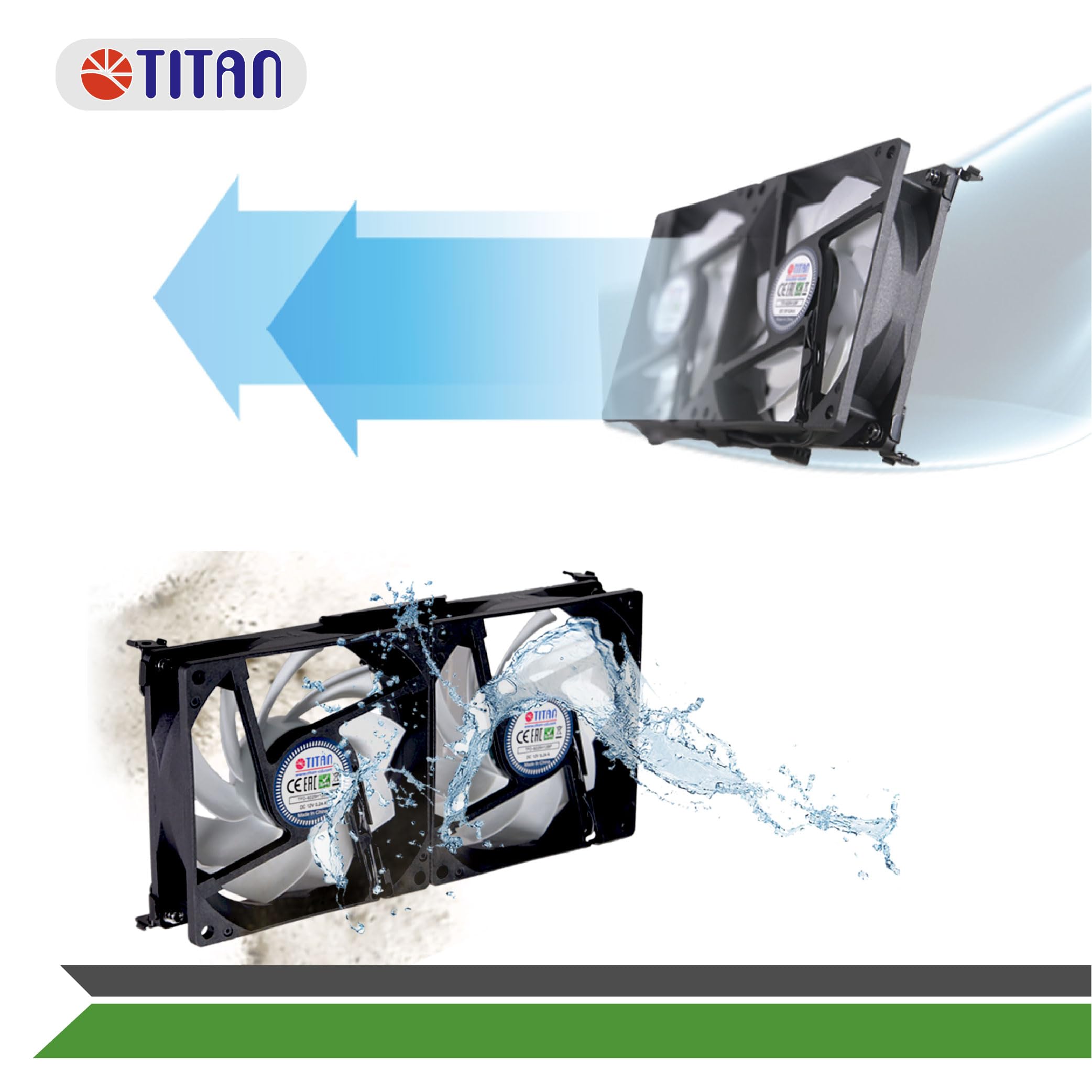 TITAN TTC SC22 Kühlschrank-Lüfter (120 mm, V2+) - Jetzt mit integriertem Gleichrichter