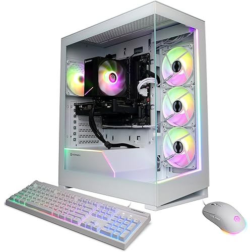 CyberPowerPC Gamer Master Gaming PC, AMD Ryzen 7 9700X 3.8GHz, Radeon RX 7700 16GB, 16GB DDR5, 1TB PCIe 4.0 SSD, WiFi Ready & Windows 11 Home (GMAI6700A)
