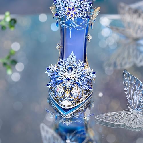 Miniatura 5 de MU Rompecabezas de metal para adultos, zapatilla de cristal de Cenicienta, zapato de Cenicienta, zapatos de cristal de Cenicienta, Disparo de